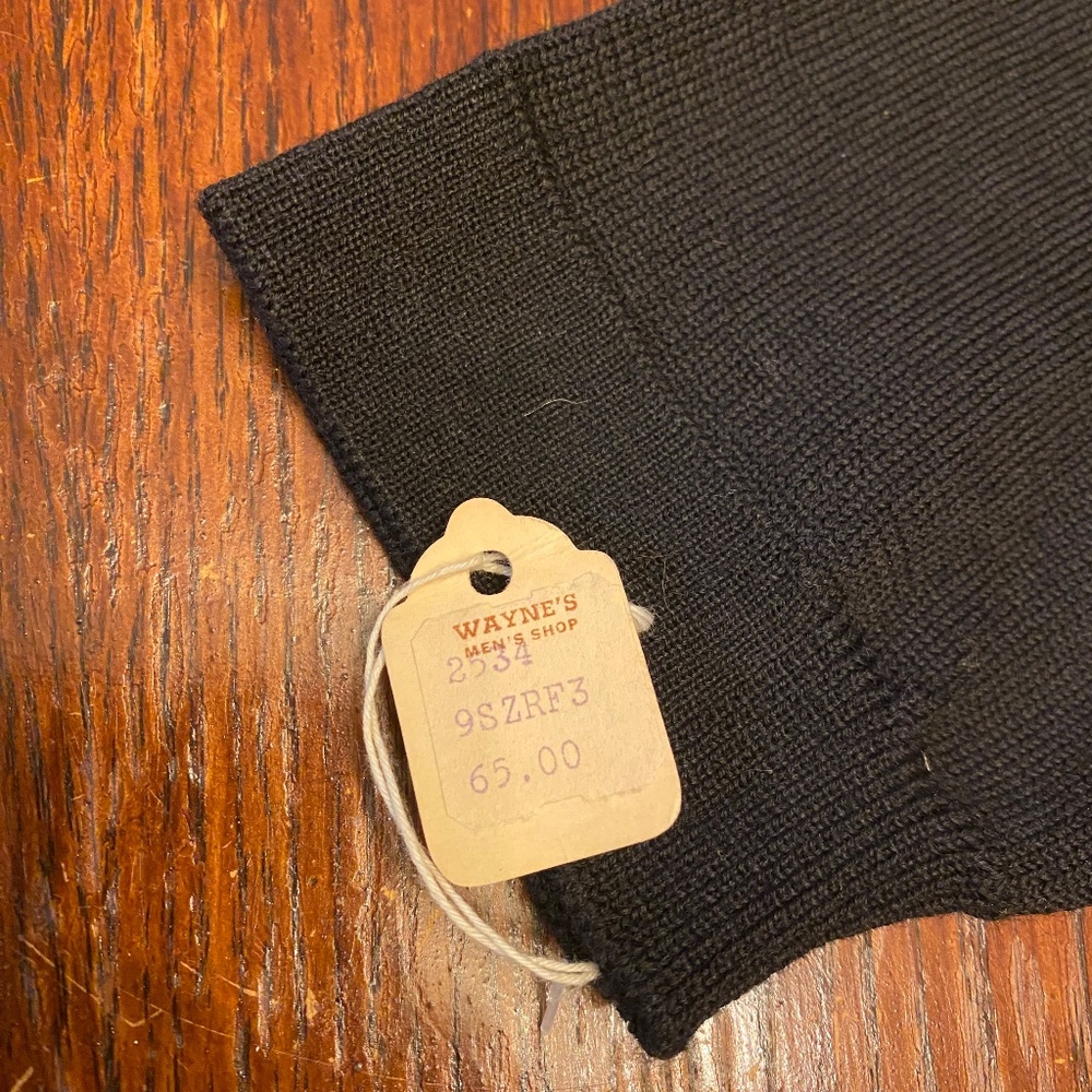 Vintage Italian “Damon ITALY” Sweater – Black with Red Trim - Picture 7 of 7